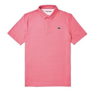 Lacoste Regular Fit Performance UV Protect Pink Men’s Golf Polo Size Medium